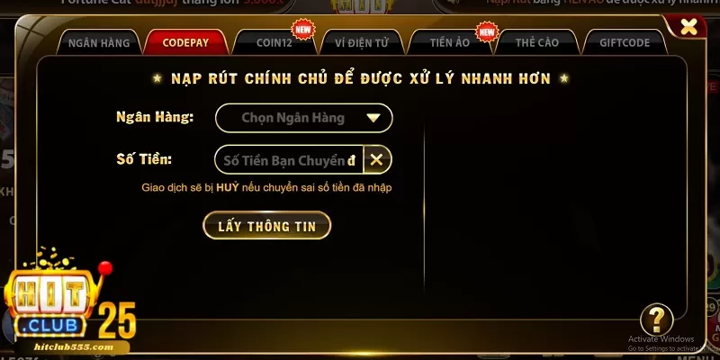 Tổng hợp các phương thức nạp tiền HitClub tiện lợi