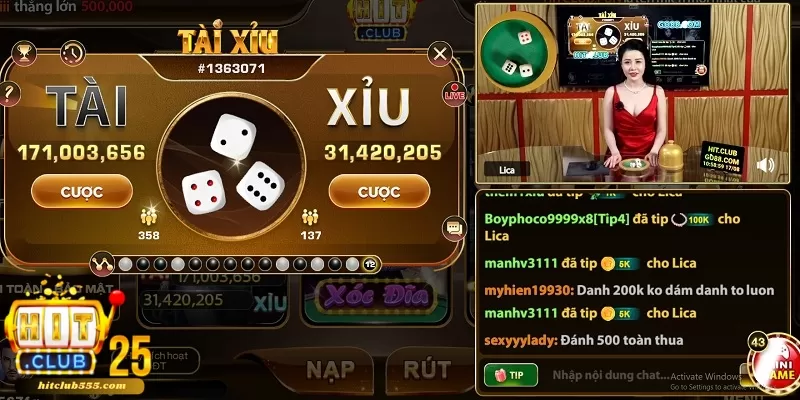 Tổng quan về game tài xỉu HitClub cực xanh chín